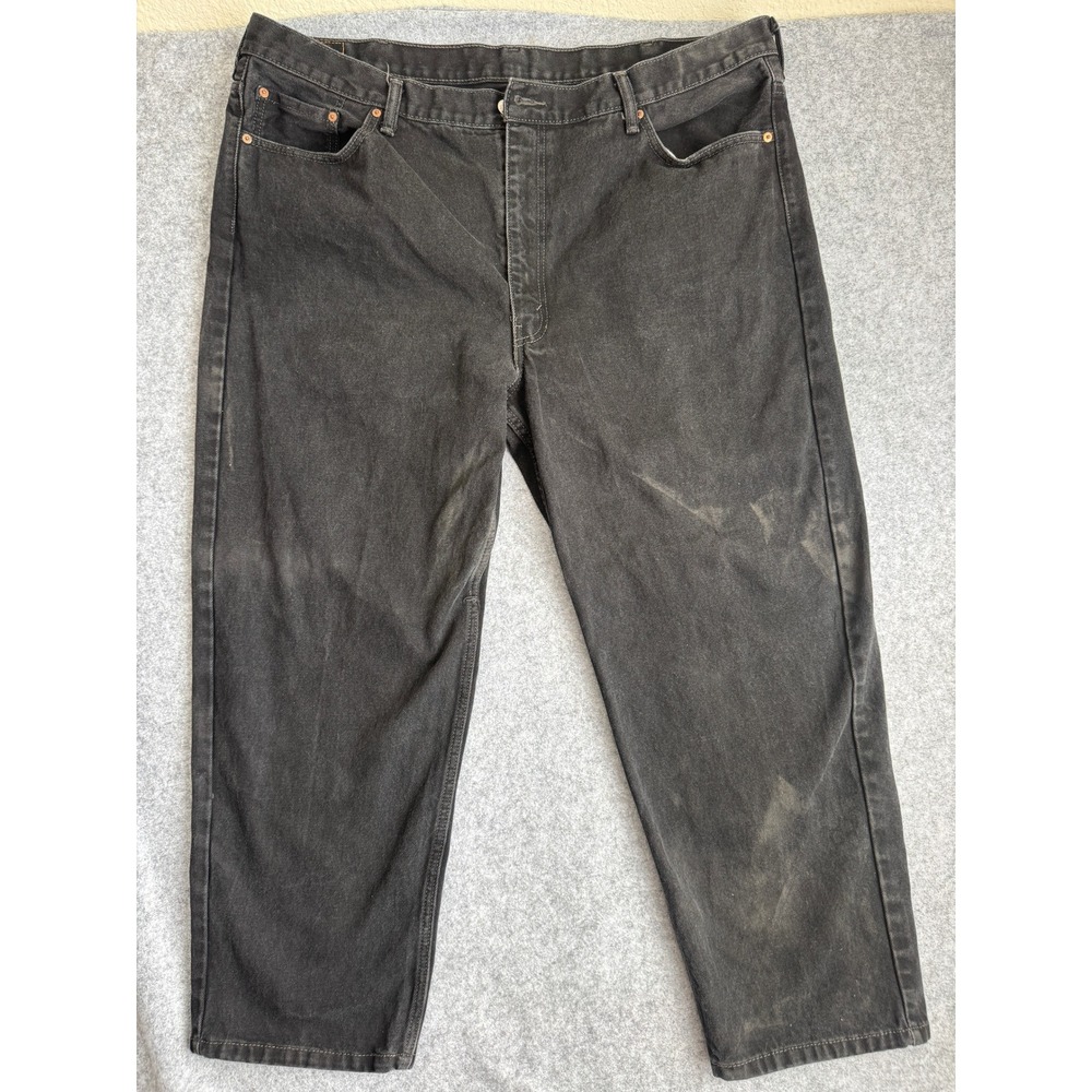 Levis Mens 550 Relaxed Fit Tapered Leg Jeans W42 L29 Faded Black Denim